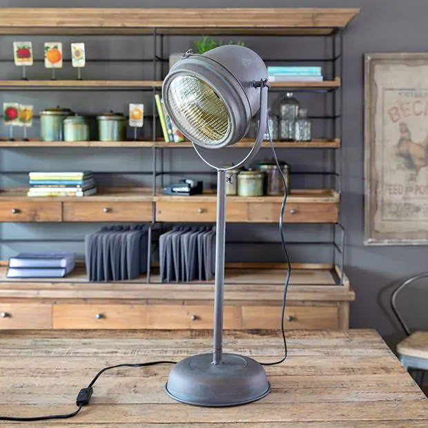 Tall Headlight Table Lamp | Antique Farmhouse