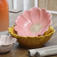 Ceramic Flower Bowls Set of 3