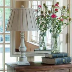Painted Turned Spindle Lamp