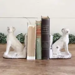 Ceramic Canine Bookends