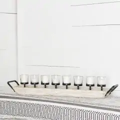 8 Votive Candle Centerpiece Tray