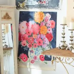 Bold Floral Paper Wall Art