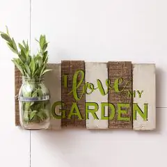 Love My Garden Wall Vase Sign