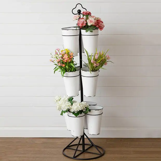3 Tier Flower Bucket Stand | Antique Farmhouse