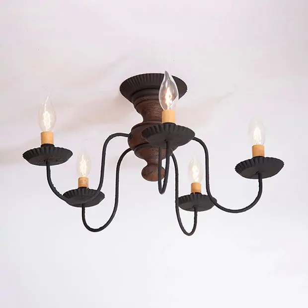 Primitive ceiling light fixtures top