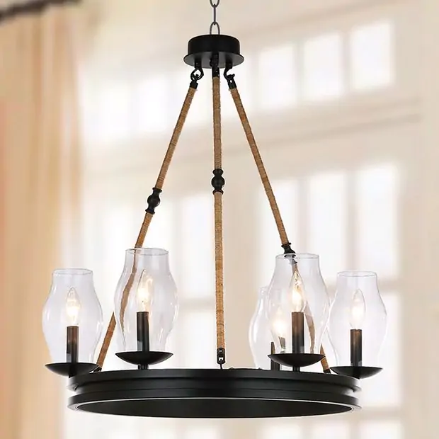 6 light lantern chandelier hot sale