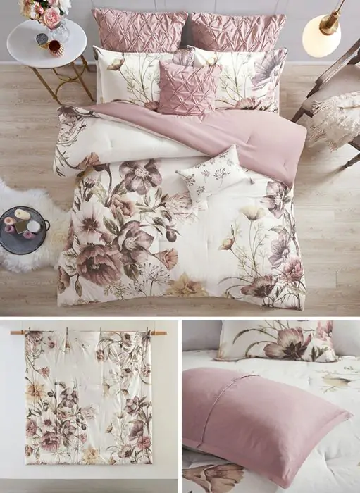 Floral queen comforter sale