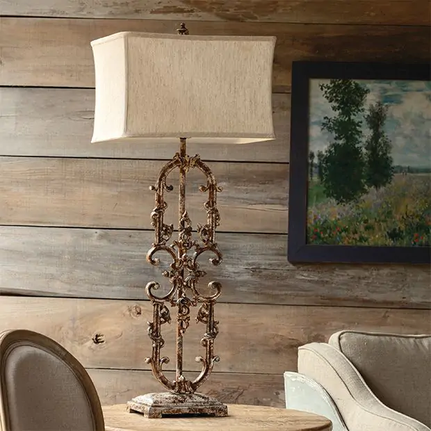 Country floor lamps wrought iron sale