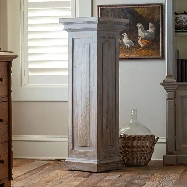 Pedestal Column Plant Stand, 26.25 Inch, Indoor and Outdoor