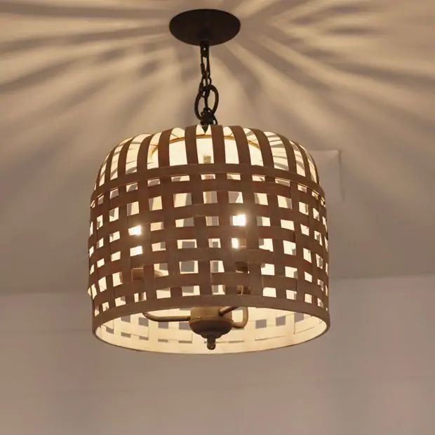 Metal basket pendant light on sale