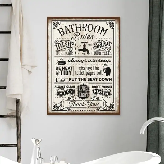 bathroom-rules-canvas-wall-sign-antique-farmhouse