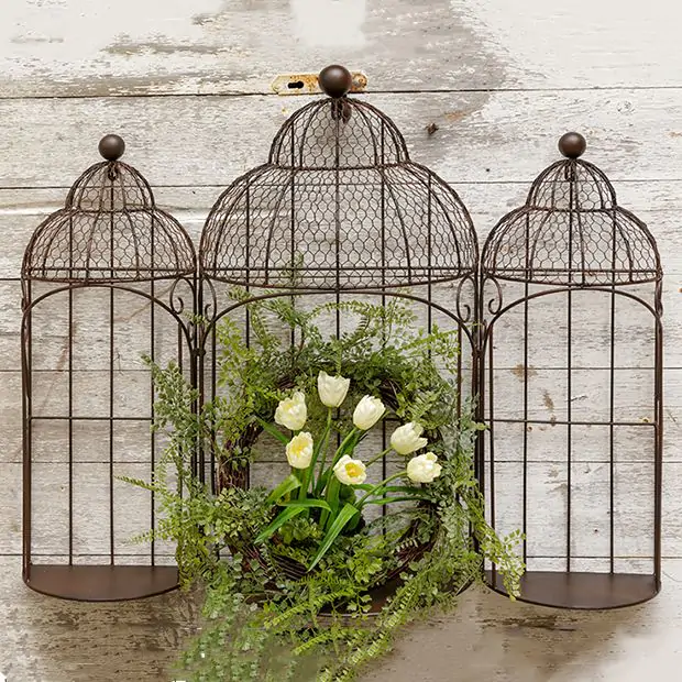 Wall mounted bird cage discount