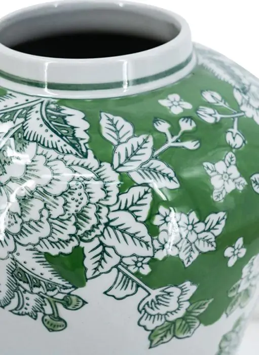 Antique Farmhouse Botanical Garden Chinoiserie Vase - Thumbnail 3