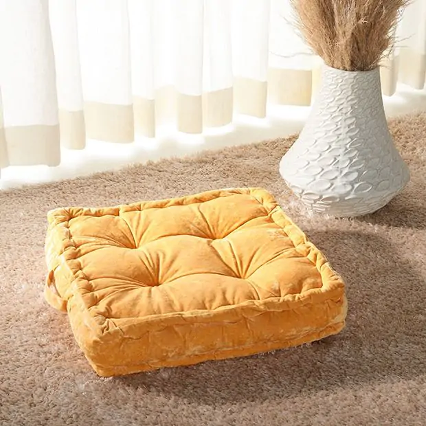 Bright Blessings Tufted Floor Pillow Antique Farmhouse