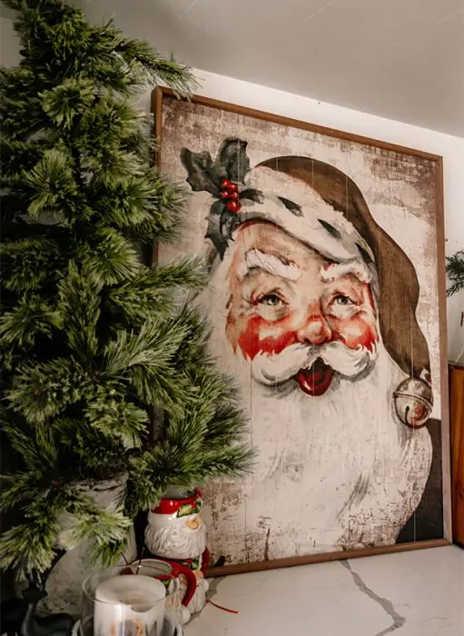 Bronze Santa Framed Wall Art | Antique Farmhouse