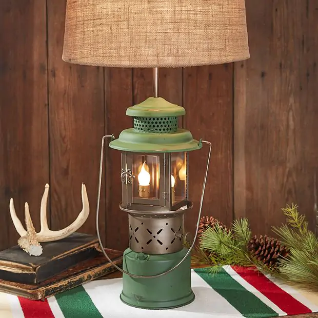 Wooden lantern table lamp discount