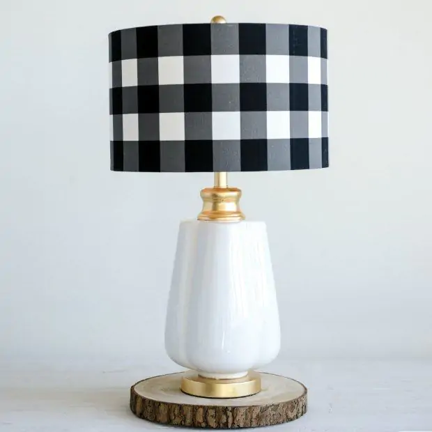 Black and white buffalo check lamp shades 2025