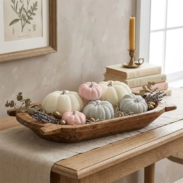 Chalky Pastel Decorative Pumpkin Set of 6 | Antique Farmhouse