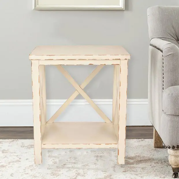 Distressed end tables discount