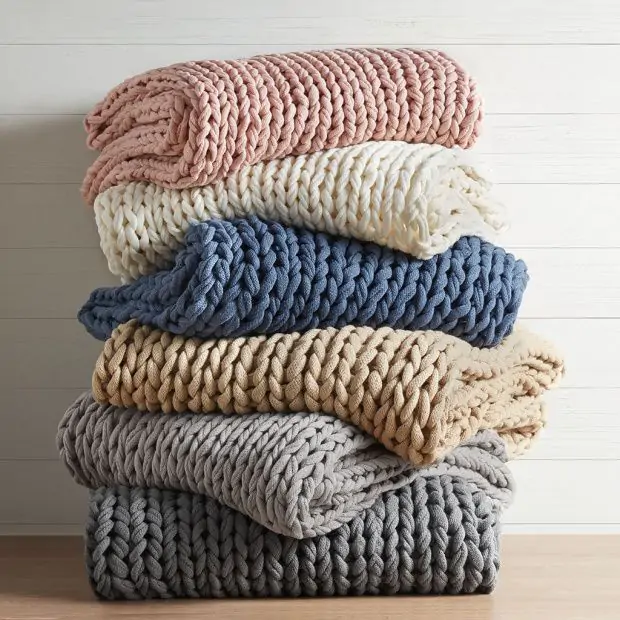 Chunky double knit throw hotsell