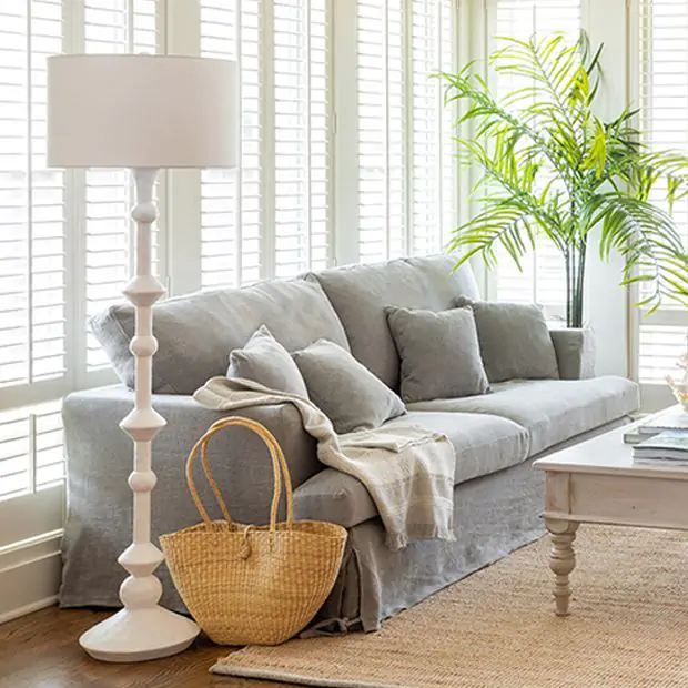 Classic Cottage Floor Lamp With Shade Antique Farmhouse