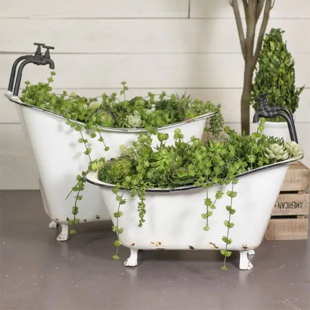 Clawfoot Tub Planter Set of 2