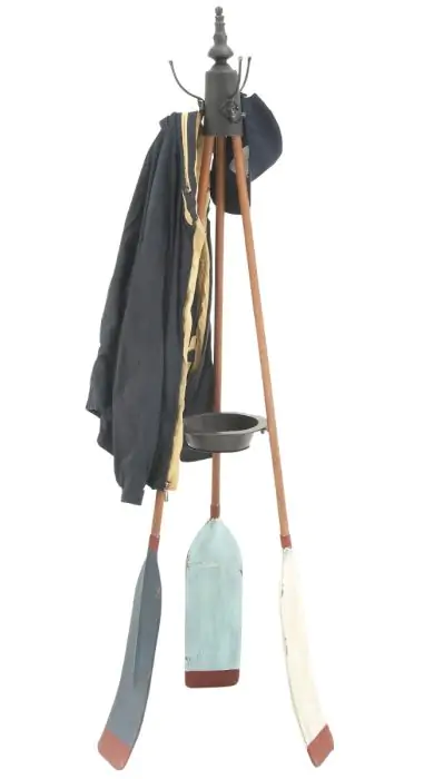 Coastal Chic Boat Oar Tripod Coat Rack Antique Farmhouse