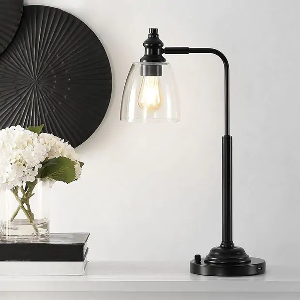 Farmhouse glass lamps top