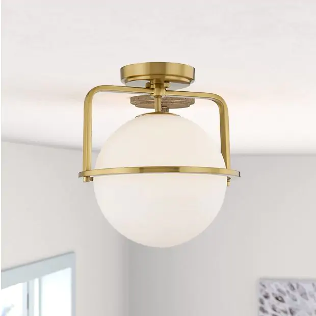 Contemporary Farmhouse Semi Flush Ceiling Light Antique Farmhouse
