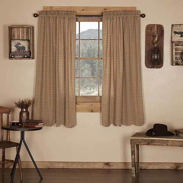 Cozy Lodge Scalloped 63 Inch Curtain Panel Set of 2 | Antique Farmhouse cozy-lodge-scalloped-63-inch-curtain-panel-set-of-2-antique-farmhouse