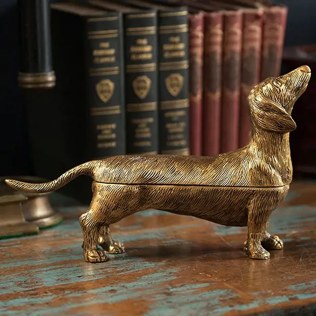 Dachshund Decorative Storage Box Antique Farmhouse