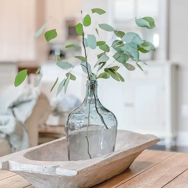 Decorative Demijohn Glass Bottle Vase | Antique Farmhouse