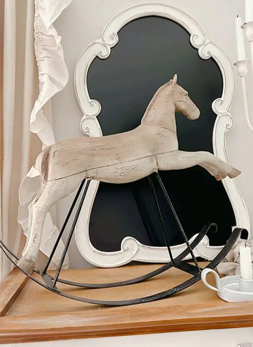 Decorative Rustic Rocking Horse Antique Farmhouse