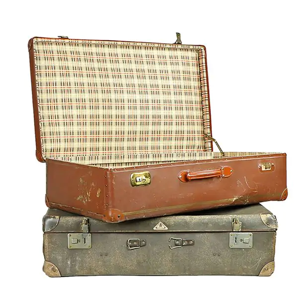 Vintage leather suitcase cheap