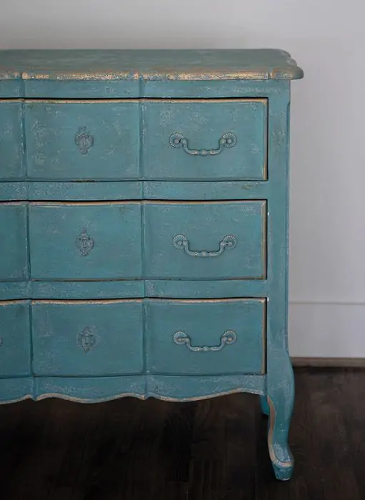 distressed blue dresser All solid wood navy Distressed dresser – HelloCutieFurniture main image 1