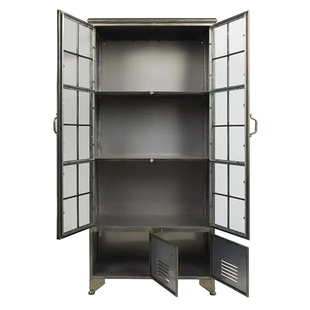 Black metal armoire sales