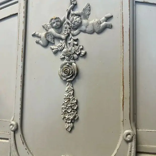 Distressed Green 6 Hook Wall Mount Coat Rack Antique Farmhouse