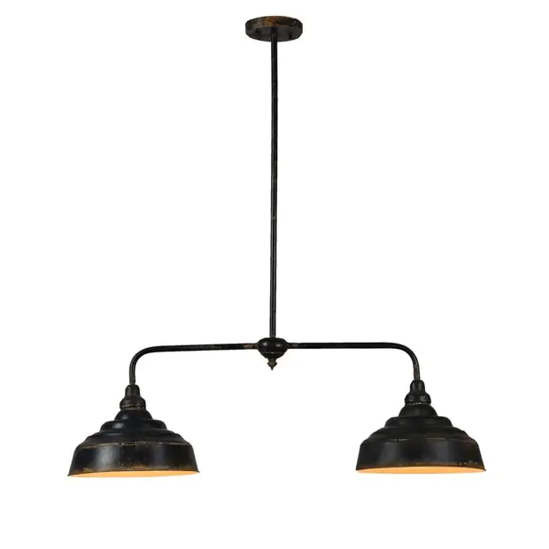 Double dome pendant light top