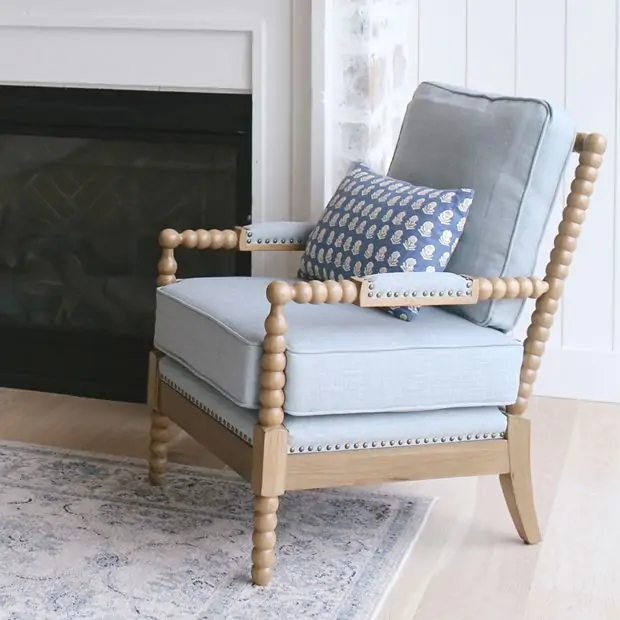 Blue accent chair discount