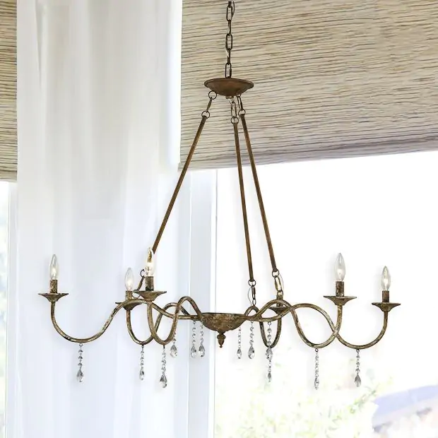 Elegant Antiqued Farmhouse Chandelier Antique Farmhouse