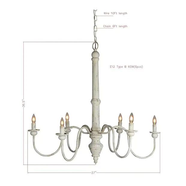 Elegant Farmhouse Chandelier Antique Farmhouse