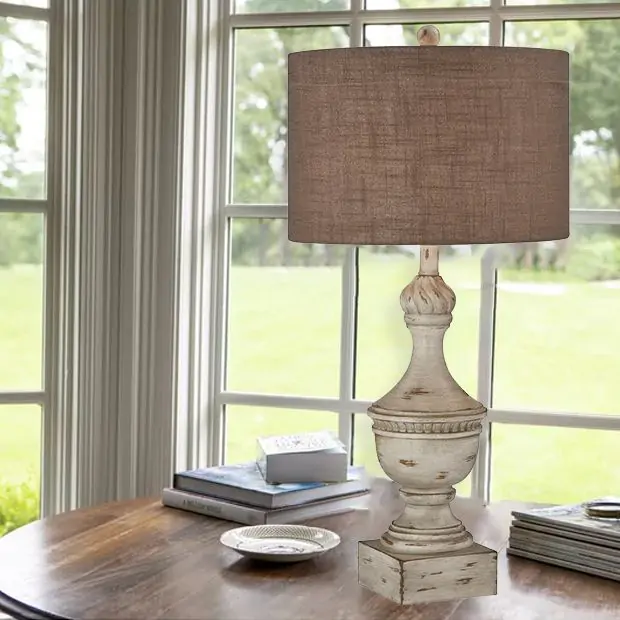 White urn table lamp on sale