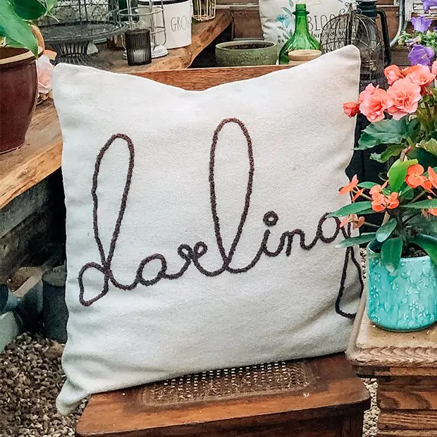 Darling pillow antique farmhouse clearance