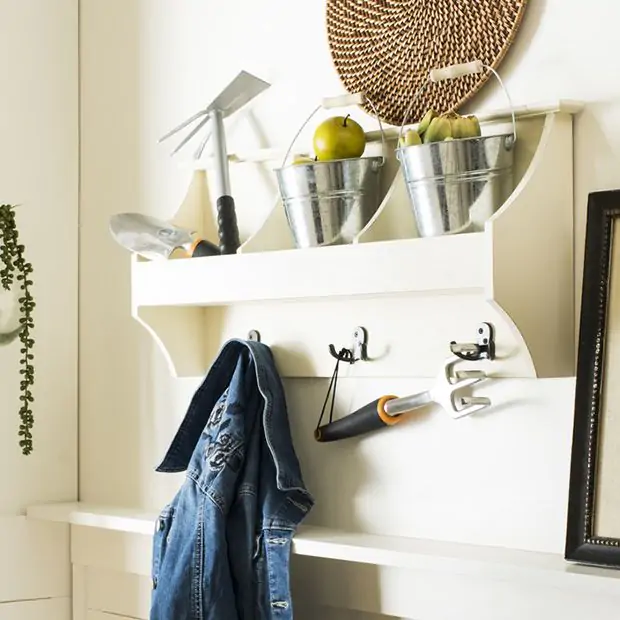 Coat hook and storage shop