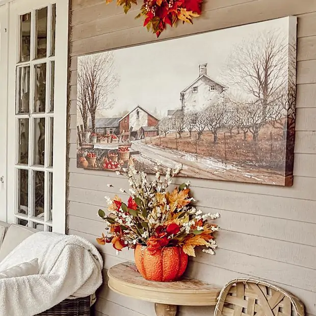 Fall On The Farm Wrapped Canvas Wall Art Antique Farmhouse
