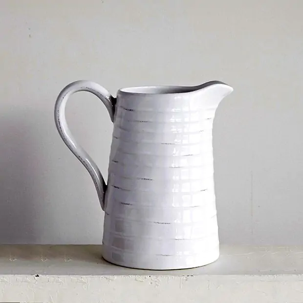 Farmhouse Ceramic Pitcher | Antique Farmhouse display picture 1