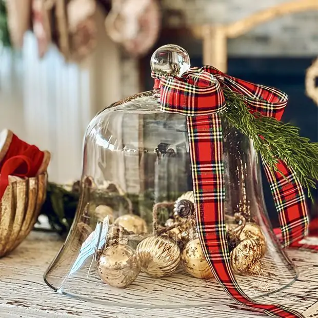 Festive Gold Mercury Glass Garland | Antique Farmhouse