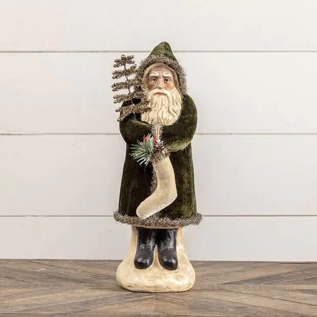 Forest Velvet Belsnickle Santa | Antique Farmhouse