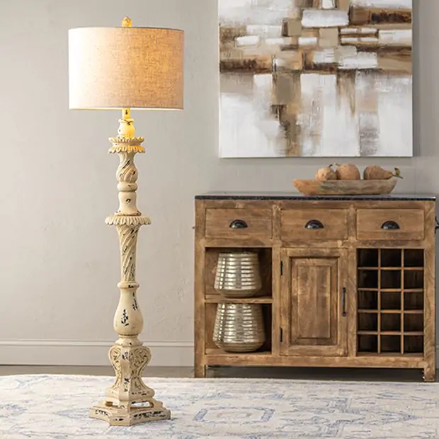 Country cottage floor lamps on sale