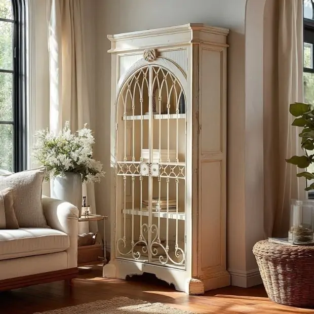 French Country Gate Door Cabinet | Antique Farmhouse